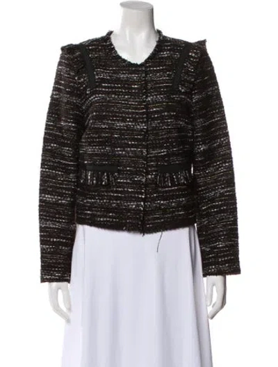 Pre-owned Joie Tweed Pattern Evening Jacket In Gray