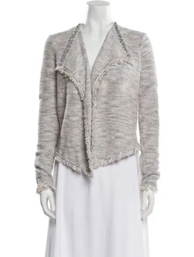 Pre-owned Joie Tweed Pattern Evening Jacket In Neutral
