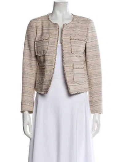 Pre-owned Joie Tweed Pattern Evening Jacket In Neutral