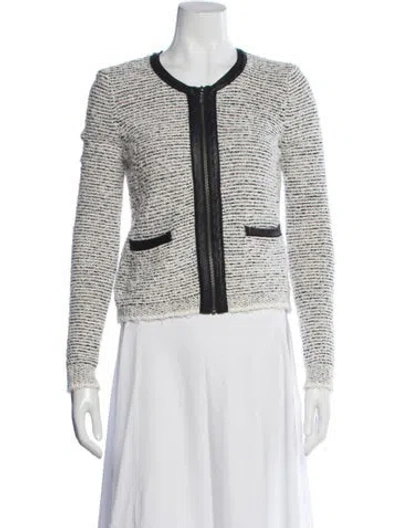 Pre-owned Joie Tweed Pattern Jacket In Multi