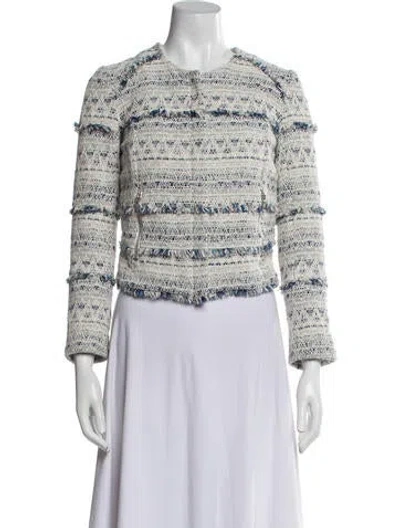 Pre-owned Joie Tweed Pattern Jacket In Neutral
