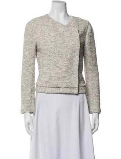Pre-owned Joie Tweed Pattern Jacket In Neutrals