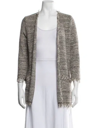 Pre-owned Joie Tweed Pattern Jacket In Neutrals