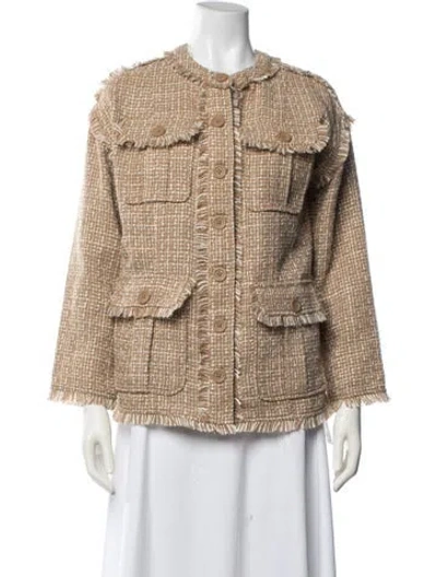 Pre-owned Joie Tweed Pattern Jacket W/ Tags In Brown