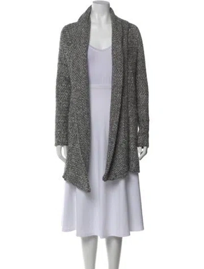 Pre-owned Joie Tweed Pattern Open Front Sweater In Multi
