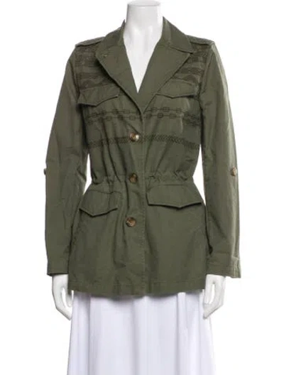 Pre-owned Joie Utility Jacket In Green