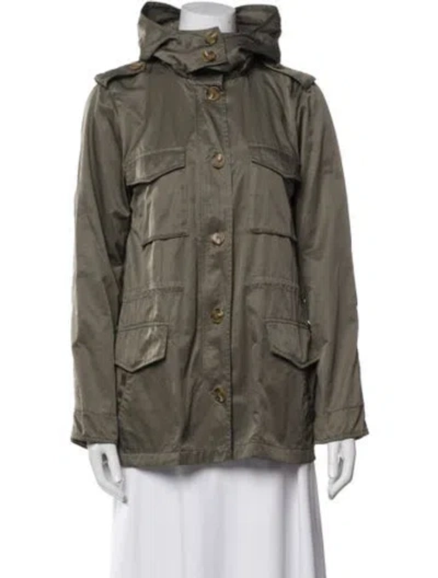 Pre-owned Joie Utility Jacket In Green