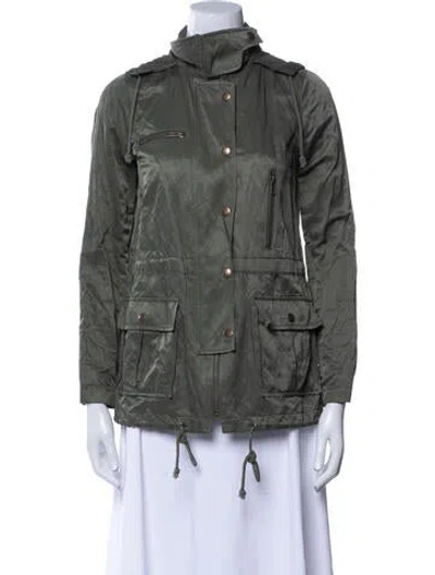 Pre-owned Joie Utility Jacket In Green