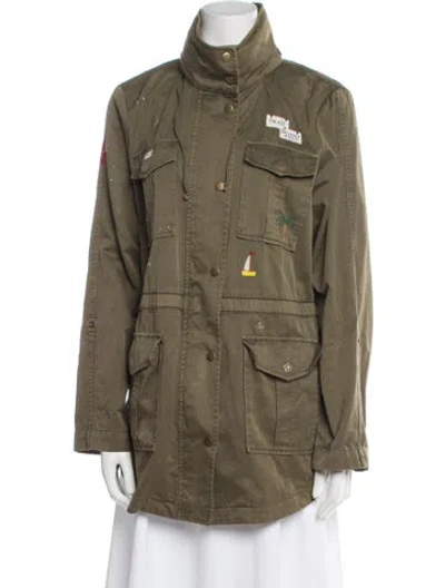 Pre-owned Joie Utility Jacket In Green