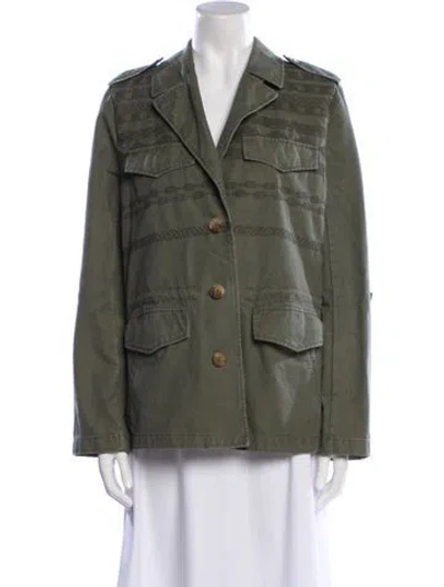 Pre-owned Joie Utility Jacket In Green