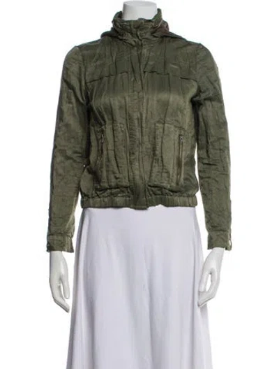 Pre-owned Joie Utility Jacket In Green