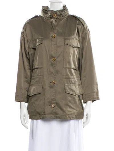 Pre-owned Joie Utility Jacket In Green
