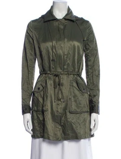 Pre-owned Joie Utility Jacket In Green