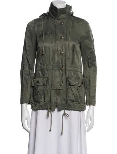 Pre-owned Joie Utility Jacket In Green
