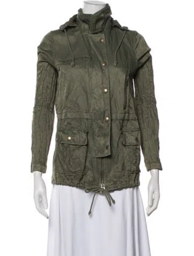 Pre-owned Joie Utility Jacket In Green