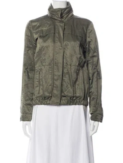 Pre-owned Joie Utility Jacket In Green