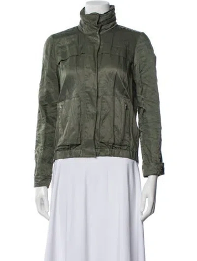 Pre-owned Joie Utility Jacket In Green