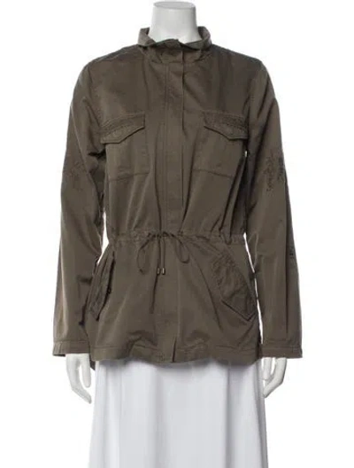 Pre-owned Joie Utility Jacket In Green