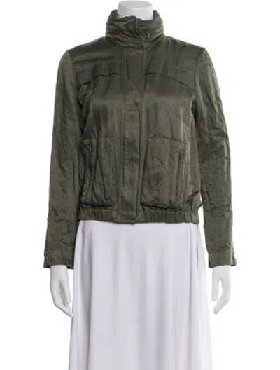 Pre-owned Joie Utility Jacket In Green