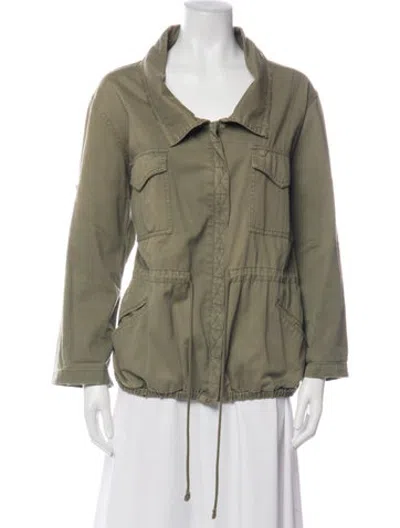Pre-owned Joie Utility Jacket In Green