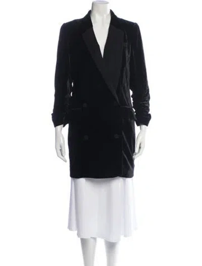 Pre-owned Joie Velvet Blazer In Black