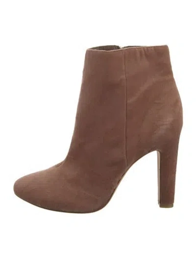 Pre-owned Joie Velvet Boots In Neutral