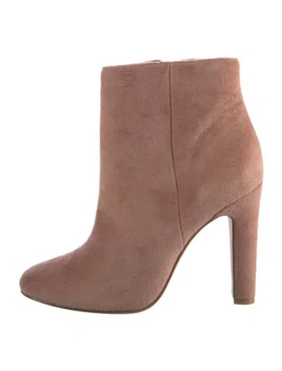 Pre-owned Joie Velvet Boots In Pink