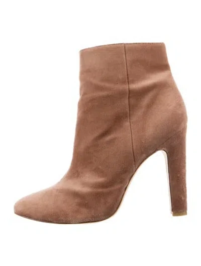 Pre-owned Joie Velvet Boots In Pink