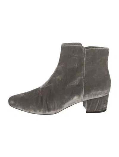 Pre-owned Joie Velvet Boots W/ Tags In Grey