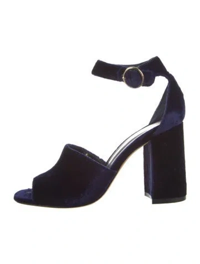 Pre-owned Joie Velvet D'orsay Pumps In Blue
