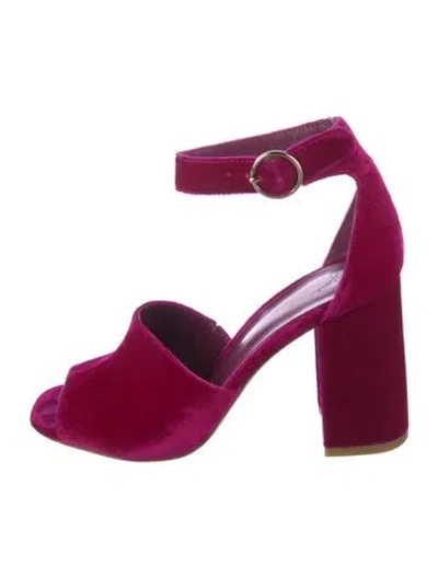 Pre-owned Joie Velvet D'orsay Pumps In Purple