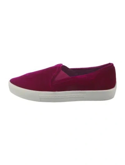 Pre-owned Joie Velvet Flats In Pink