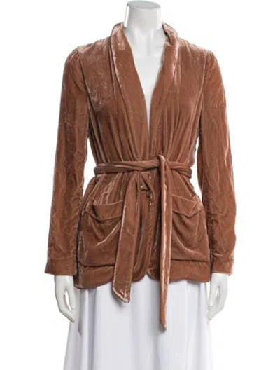 Pre-owned Joie Velvet Jacket In Brown