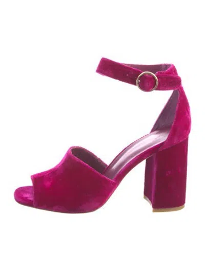 Pre-owned Joie Velvet Sandals In Pink