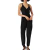 Joie Vernet Silk Jumpsuit In Caviar In Black