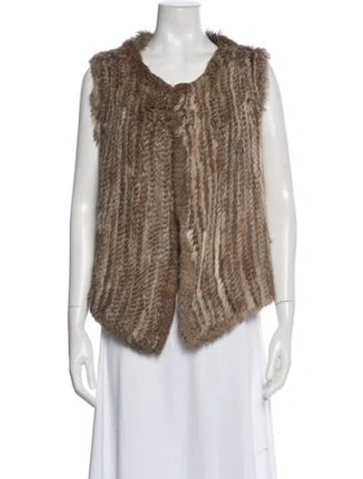 Pre-owned Joie Vest In Brown