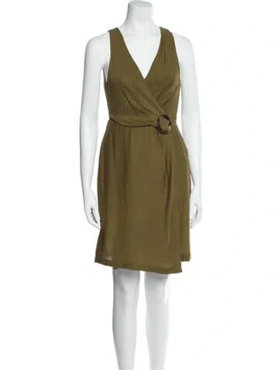 Pre-owned Joie V-neck Knee-length Dress W/ Tags In Green