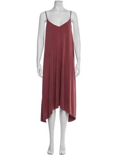 Pre-owned Joie V-neck Midi Length Dress In Pink