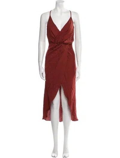 Pre-owned Joie V-neck Midi Length Dress W/ Tags In Neutral