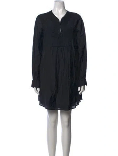 Pre-owned Joie V-neck Mini Dress In Black