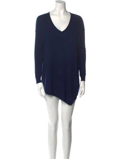 Pre-owned Joie V-neck Mini Dress In Blue