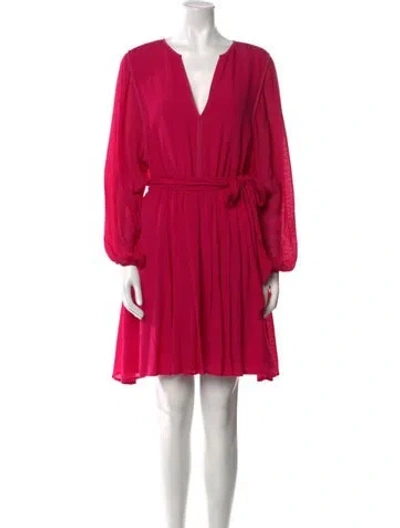 Pre-owned Joie V-neck Mini Dress In Pink