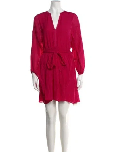 Pre-owned Joie V-neck Mini Dress In Pink