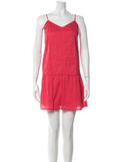 Pre-owned Joie V-neck Mini Dress In Pink