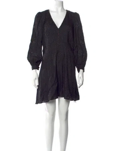 Pre-owned Joie V-neck Mini Dress W/ Tags In Black