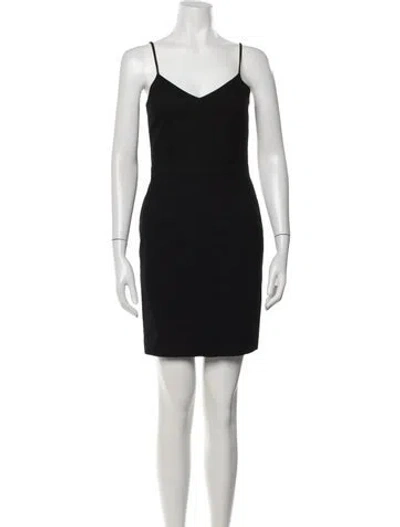 Pre-owned Joie V-neck Mini Dress W/ Tags In Black