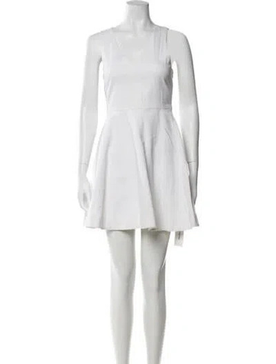 Pre-owned Joie V-neck Mini Dress In White