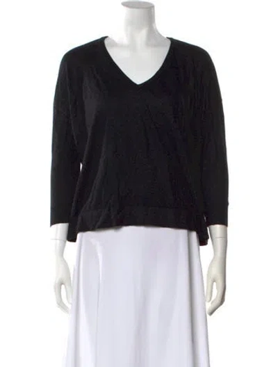 Pre-owned Joie V-neck Sweater In Black