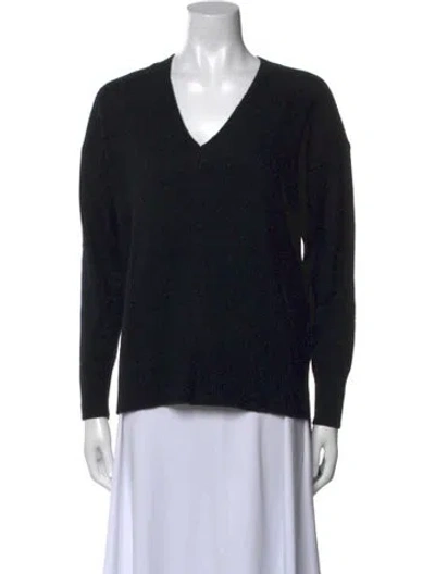 Pre-owned Joie V-neck Sweater In Black