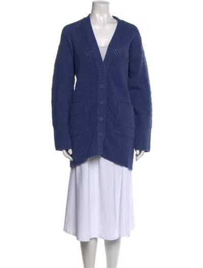 Pre-owned Joie V-neck Sweater In Blue